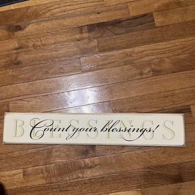 Letrero de madera Cuenta tu bendición Foto 1 de 4