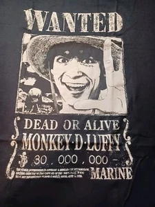 One Piece Luffy Live Action Wanted Poster T-Shirt 3XL NEW /w TAGS - Picture 1 of 3