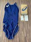 Asics One Piece Females Competitive Swimsuit Size 2XL Navy Blue Mint Condition