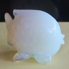 Carved gemstone crystal White opalite Fish Figurine Animal Carving decor 67mm