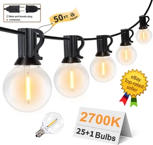 Solar 50 Fuß LED Schnur Lichter Terrasse Party Hof Garten Hochzeit Wasserdicht Outdoor - Bild 1 von 19