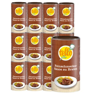 (EUR 13,51/kg) tellofix Feinschmecker Sauce 12 x 752 g, dunkle Soße, MHD 05/27 - Bild 1 von 3