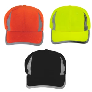 HI-VIS LIMETTEN REFLEKTIERENDE MÜTZE BASEBALLKAPPE SICHERHEIT NEU LIMETTENORANGE SCHWARZ JORESTECH - Bild 1 von 28