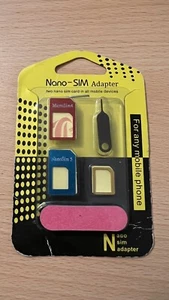 5in1 SIM Karten Adapter Set Nano Micro Standard für iPhone, Samsung, Huawei etc. - Bild 1 von 2