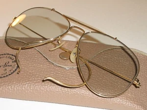 GAFAS DE SOL AVIADOR VINTAGE B&L RAY-BAN GRIS FOTOCROMÁTICAS AÑOS 60 58-14 - Imagen 1 de 11