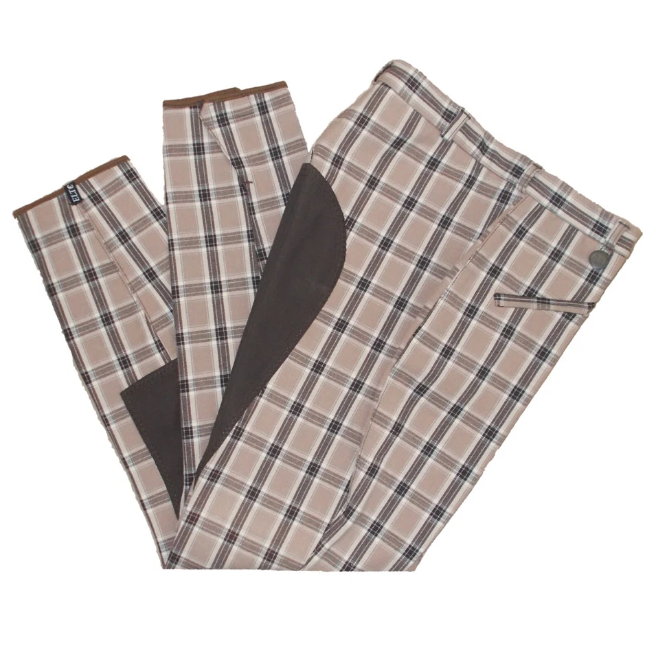 ELT Reithose Lifestyle Check, Stiefelreithose, braun-beige kariert, Gr. 44 - Bild 1 von 1
