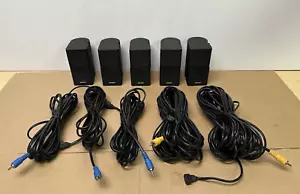 Bose Lifestyle Mini Jewel Speakers Double Cube Cables C L R Black 5 LOT Tested - Picture 1 of 16