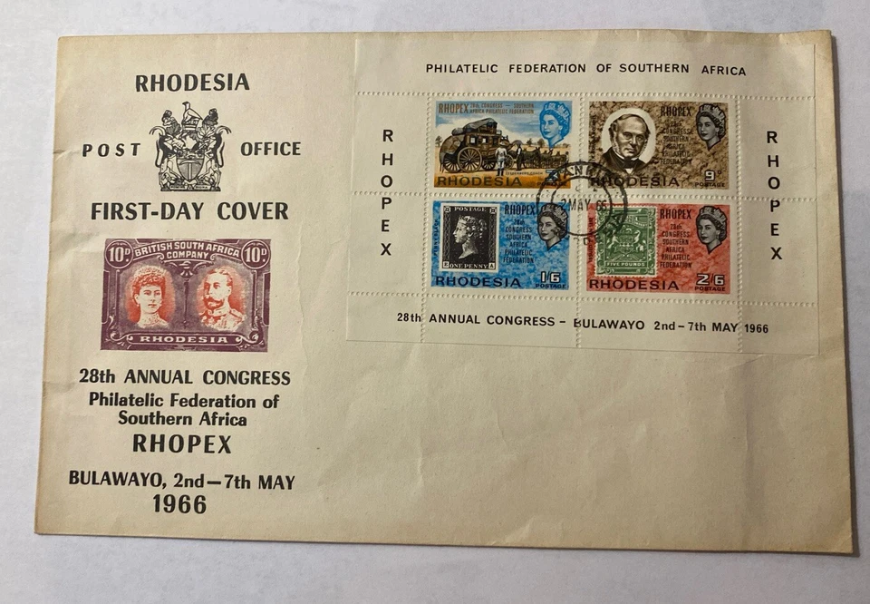 1937 Rhodesia First Day Cover FDC Bulawayo to London England - Image 1 of 1