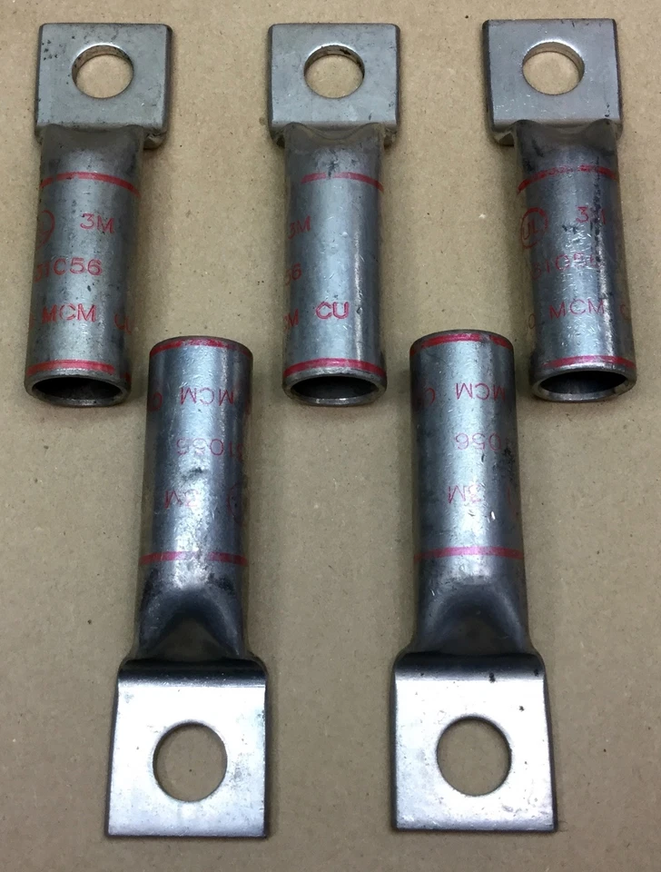 3M 31056 350KCMIL 1-HOLE COPPER BARREL LUG CONNECTOR (SET OF 5) NEW NO BOX - Image 1 of 1