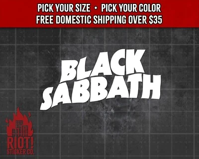 Calcomanía Black Sabbath para pegatina de coche para portátil de metal pesado Foto 1 de 4
