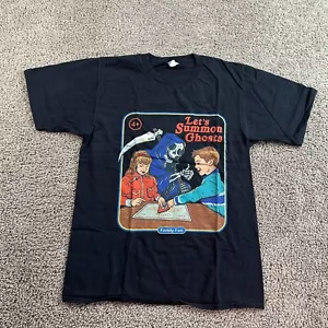 Lets Summon Ghosts Shirt Mens Small Black Grim Reaper Funny Retro Hot Topic - Picture 1 of 10