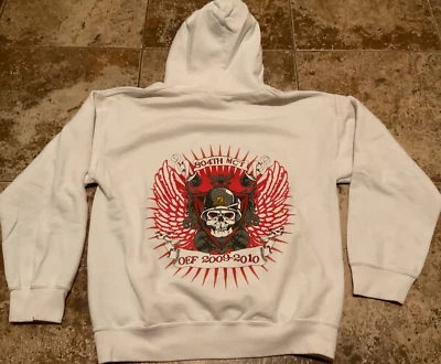 GWOT AFGANISTÁN MILITAR 804TH MCT SUDADERA CON CAPUCHA GRÁFICA (HOMBRE M) USADA COMO ESTÁ Foto 1 de 4