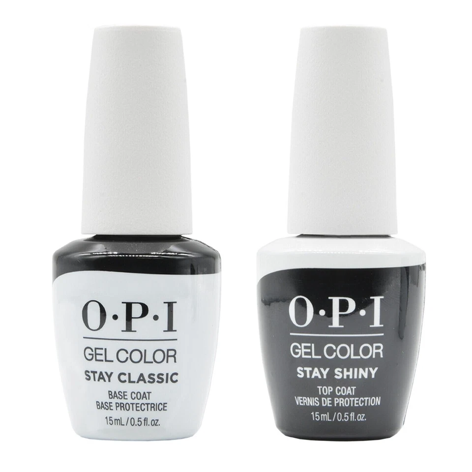 OPI Gel Color Stay Shiny Top Coat & Stay Classic Base Coat Soak Off Gel - Image 1 of 1