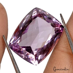 24,40 kt natürlicher lila Amethyst unbehandeltes Kissen facettiert lose Edelsteine für Schmuck - Bild 1 von 7