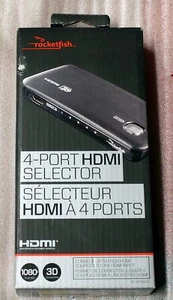 ROCKETFISH 4-PORT HDMI SELECTOR (BLACK) - RF-G1185-C - Bild 1 von 4