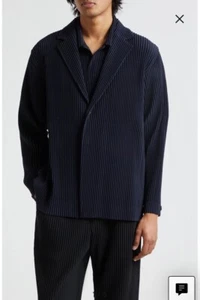 Homme Plisse Issey Miyake Pleated Navy Blazer - Picture 1 of 5