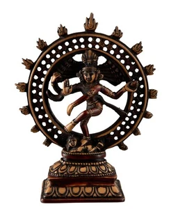 Statue Shiva Dancing Nataraja Resin Two Tone Of Quality Height 22 CM #1067 - Imagen 1 de 10
