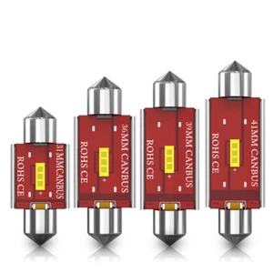 10X LED Festoon Lights CANBUS White Bulbs Trunk Number Plate 31mm 36mm 39mm 41mm - Imagen 1 de 14