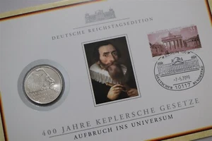 🧭 🇩🇪 GERMANY 10 EURO 2009 KEPLER SILVER COIN COVER B79 #307 - Picture 1 of 5