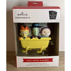 Hallmark Lock Shock & Barrel Ornament Nightmare Before Christmas - Bild 1 von 2