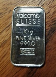 Valcambi Suisse 10 Gram 99.9% Fine Silver
