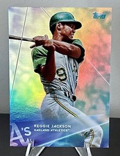 2020 Topps X Steve Aoki Reggie Jackson #15 Rainbow Foil Oakland Athletics