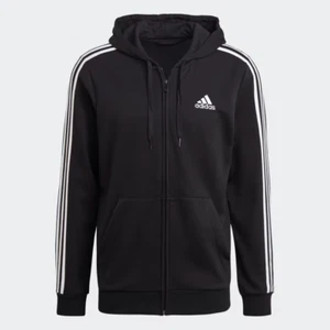 Adidas Essentials French Terry 3S Full zip Men's Hooded Sweatshirt GK9032 M NWT - Picture 1 of 4