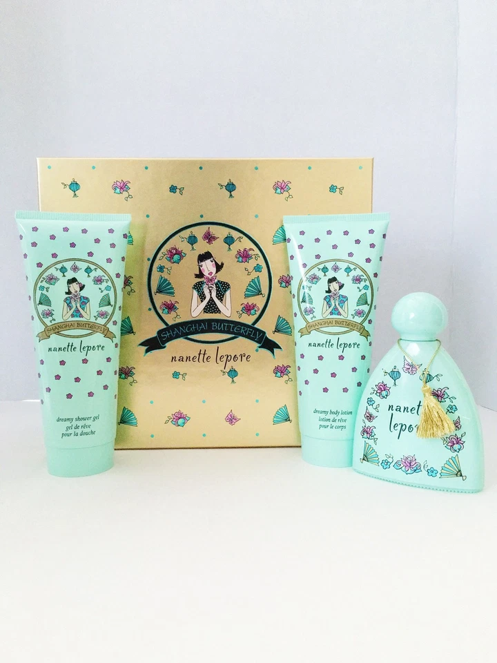 Shanghai Butterfly de Nanette Lepore para mujer 3,4 oz/100 ml EDP conjunto de regalo nuevo en caja raro Foto 1 de 1