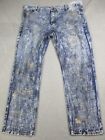 Vintage Denim House Jeans Mens 46x34 Streetwear Gold Pants Loose Baggy Y2K 90's