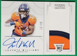 Javonte Williams /99 2021 National Treasures RPA Rookie RC On Card Auto SP - Bild 1 von 2