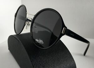 Prada AUTHENTIC Sunglasses ✦ PR 57TS 405041 Black & Silver ✦ 30-Days Return