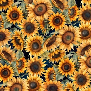 Wilmington Prints - Sunkissed - Packed Sunflowers - Multi, Fabric BTY - Picture 1 of 13