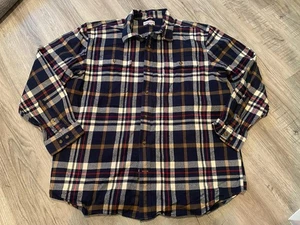 Carhartt Men’s Flannel Shirt XL Red Blue Plaid Long Sleeve Workwear Original - Picture 1 of 6