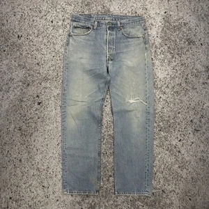 Jeans Levi’s 501 vintage anni 80 denim trafilato sbiadito 34x30 - Foto 1 di 16