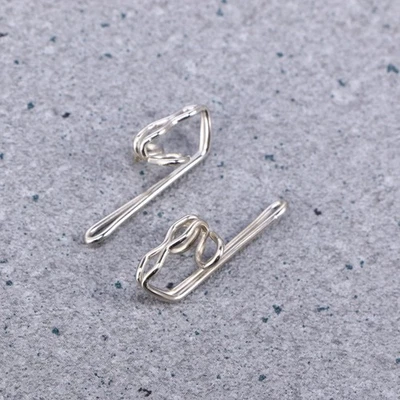 Accessori per tende in metallo da 100 pacchetti Accessori per tende da (argento) - Immagine 1 di 4