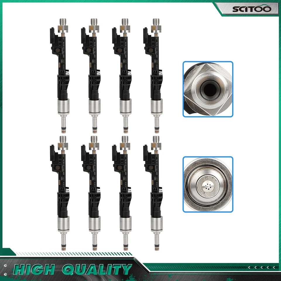 8pcs Fuel Injectors For BMW M6 M5 4.4L 2012-2014 BMW 550i GT 750Li 4.4L 2013 - Image 1 of 4