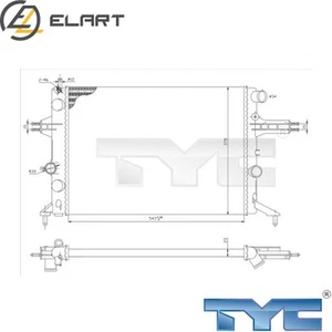 RADIATOR ENGINE COOLING 725-0021 FOR OPEL ASTRA/Van/Hatchback ZAFIRA/MPV 1.6L - Picture 1 of 6