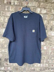 Carhartt Loose Fit One Pocket Navy Blue T-shirt Men’s Size Large Short Sleeve - Picture 1 of 3