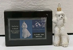 Joy To The World Collectibles White Toy Poodle Dog Ornament - In Box - Picture 1 of 7