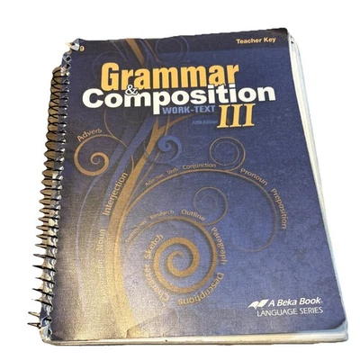 Abeka Grammar & Composition III Work-Text Teacher Key Fifth Edition  - Image 1 of 4