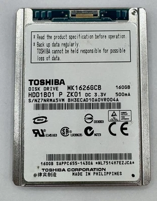 Toshiba 160 GB,Internal,4200RPM Hard Disk Drive - Image 1 of 2