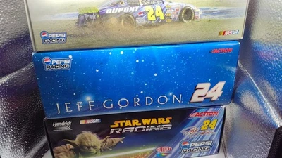 JEFF GORDON #24 STAR WARS COLLECTION SET OF 3 TALLEDEGA WIN, SITH AND EP 1 1/24 - Image 1 of 4
