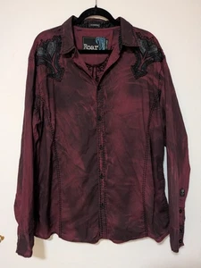 Camisa Roar Signature Para Hombre 2XL Millennium Bordada Contraste Y2K Puntada Gruesa - Imagen 1 de 15