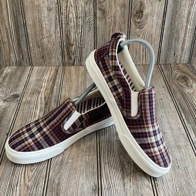 TAOS Mujer Goma Alma Lona Cuadros Informales Sin Cordones Tenis Zapatos Talla 9.5 NUEVO Foto 1 de 4