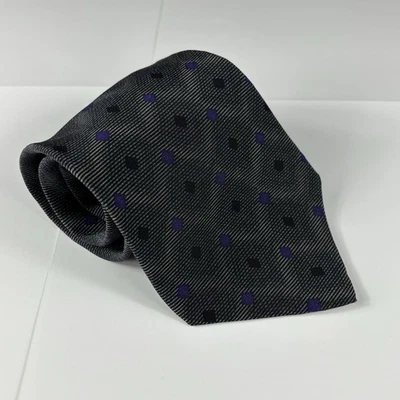 Geoffrey Beene 100% Silk Tie Gray Abstract Geometric Square AOP - Image 1 of 4