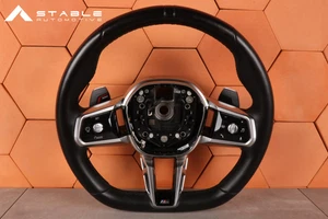 BMW 5' G60 G61 X3 G45 ORIGINAL VOLANTE M-SPORT CALEFACTABLE LEVAS DE CAMBIO ASISTENTE - Imagen 1 de 16