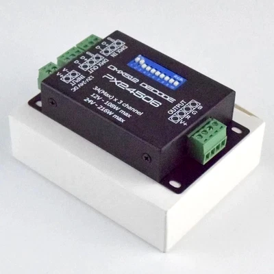 DC12V-24V 3A x 3CH DMX 512 Decoder Driver PX24506 Controller For LED Strip Light - Image 1 of 4