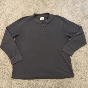 Wrangler Authentics Henley Shirt Herren XL Waffelstrick Thermo Langarm grau - Bild 1 von 8