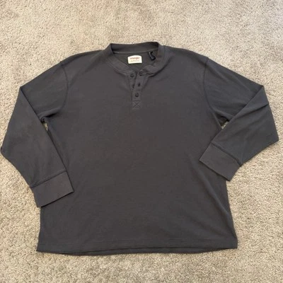 Camisa Wrangler Authentics Henley Para Hombre XL Tejido Waffle Térmica Manga Larga Gris Foto 1 de 4