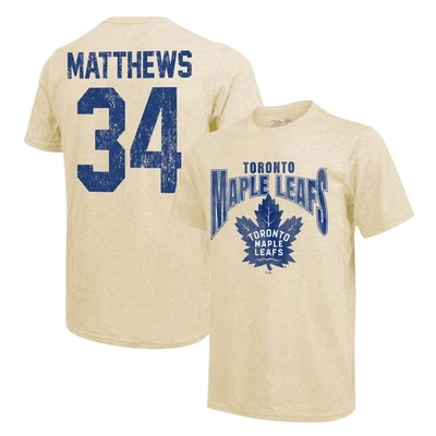 Men's Majestic Threads Auston Matthews Cream Toronto Maple Leafs Dynasty Name & - Image 1 of 3